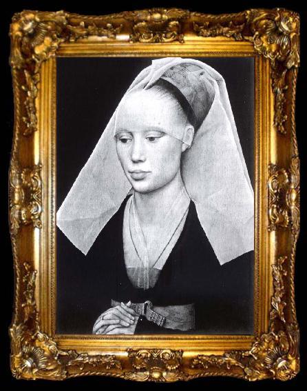 framed  Rogier van der Weyden Women portrait, ta009-2